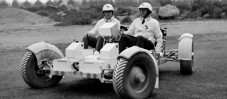 Teste do veículo lunar em 1970