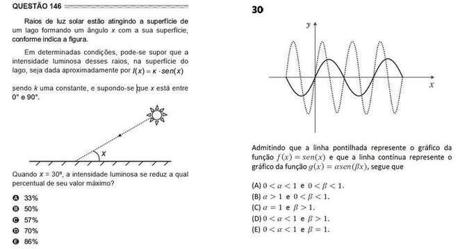 Questões sobre função seno