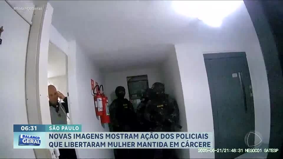 Novas imagens mostram ação policial para libertar mulher mantida em cárcere privado em São Paulo