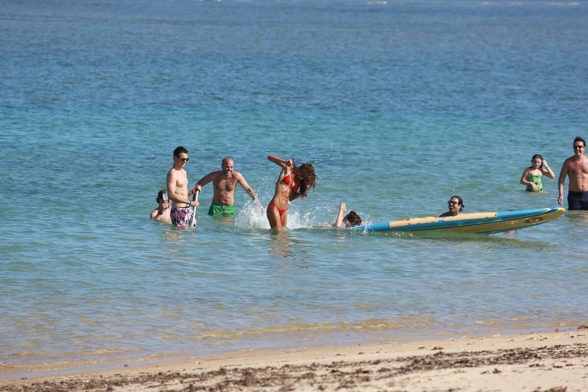 Izabel e os amigos se divertiram com o feito