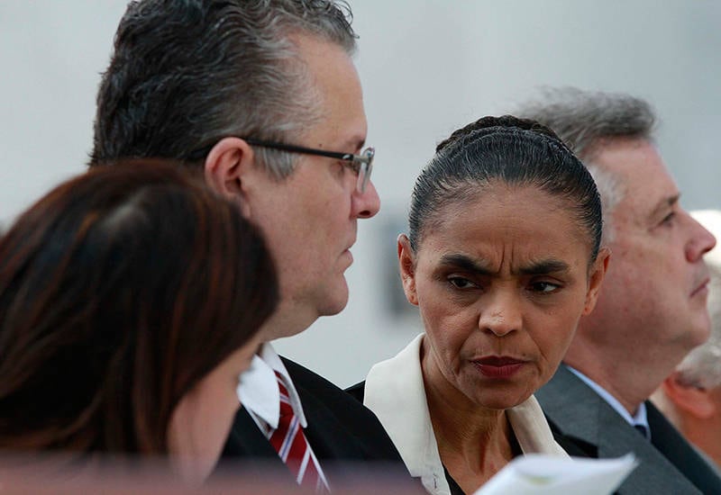 Marina Silva (PSB) e Rodrigo Rollemberg (PSB-DF) acompanharam missa de 7º dia em Brasília hoje