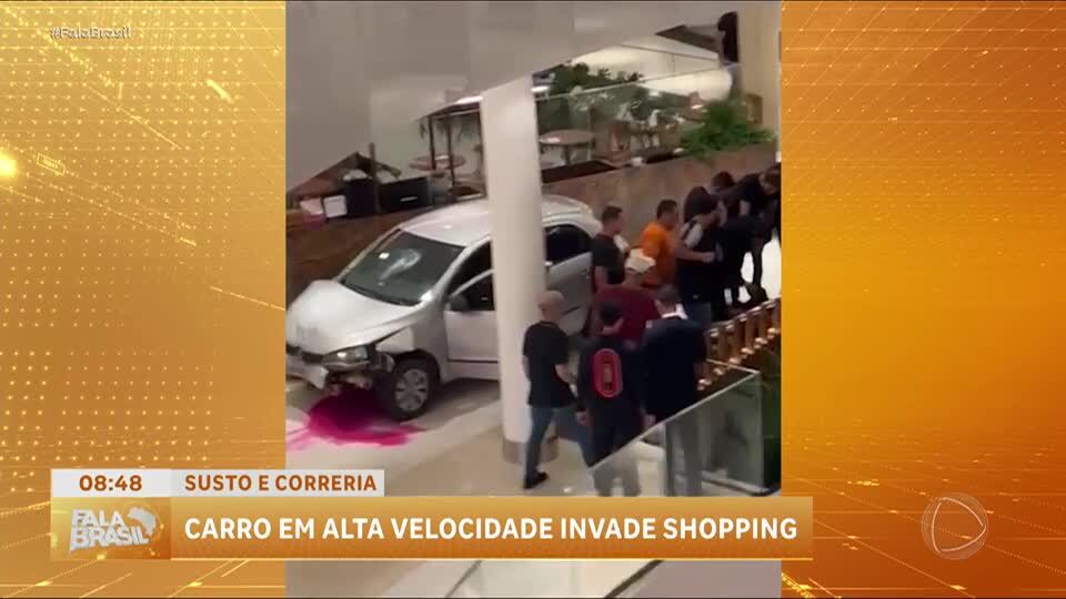 Vídeo: carro invade shopping em Goiânia e causa tumulto entre clientes