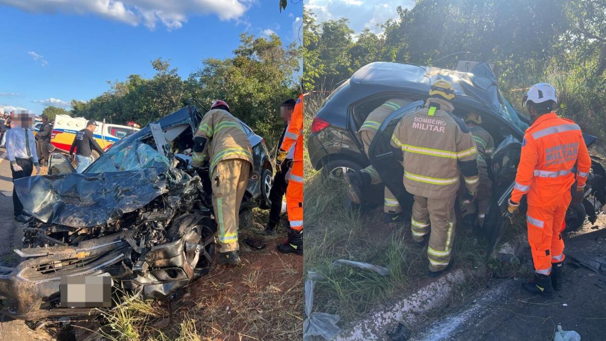 Mãe e filho morrem em acidente entre carro e van em Montes Claros (MG)
