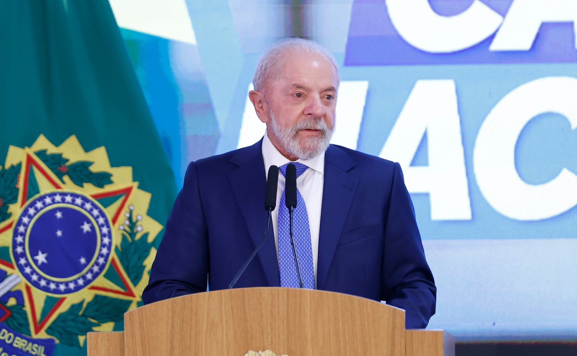 Solenidade de sanção do Projeto de Lei 41/2025, que institui a Carteira Nacional dos Docentes. Presidente da República do Brasil, Luis Inácio Lula da Silva