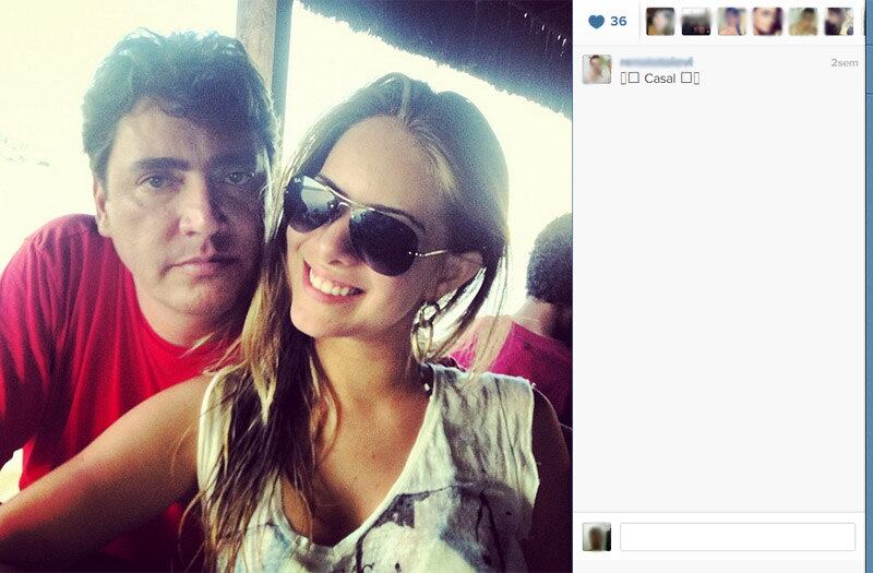 Nessa foto postada em janeiro, o casal aproveita o recesso do Congresso Nacional para aproveitar Maceió (AL)