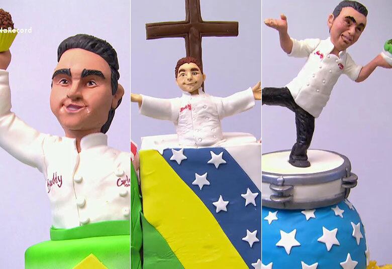 A Batalha dos Confeiteiros Brasil estreou na última quarta-feira (30) e os participantes tiveram que mostrar todas as suas habilidades logo nas primeiras provas. Depois de prepararem sobremesas com receitas trocadas, os confeiteiros criaram bolos que representassem o Brasil e que deveriam servir 100 pessoas, todos com um detalhe muito importante: Buddy deveria estar presente na obra. Veja agora como os participantes se saíram!

+ Manuka é o primeiro eliminado da Batalha dos Confeiteiros; veja tudo o que rolou!

> Acesse o R7 Play e assista na íntegra a todos os programas da Record! Clique e experimente!
