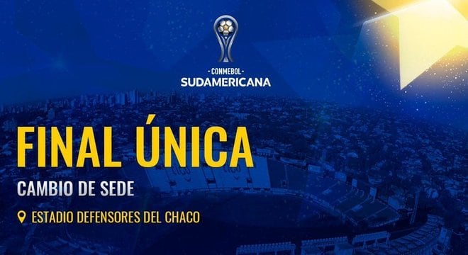 O anúncio da troca da decisão da Sul-Americana, no Twitter da Conmebol