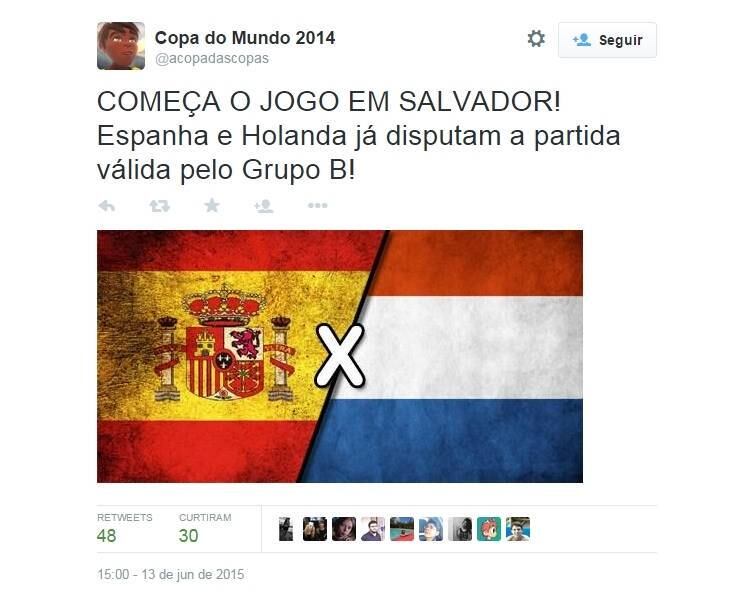 No dia 13 de junho mesmo, outras partidas também aconteceram, como o grande e histórico jogo entre Espanha e Holanda