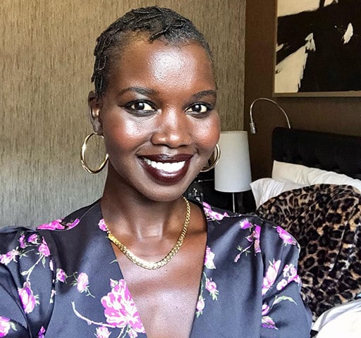 Nykhor Paul - Modelo. Nascida no Sudão do Sul. 33 anos.