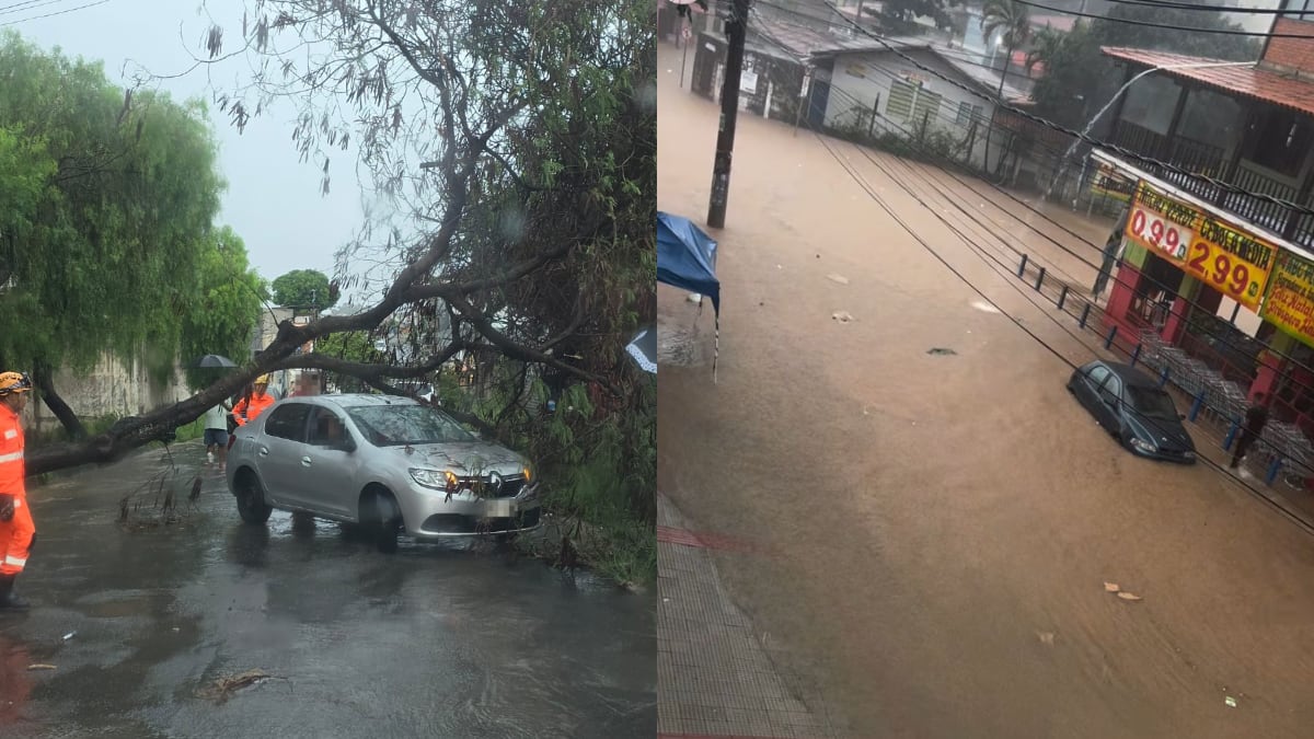 Segundo a Defesa Civil Municipal, choveu cerca de 68,8 mm na capital mineira durante duas horas
