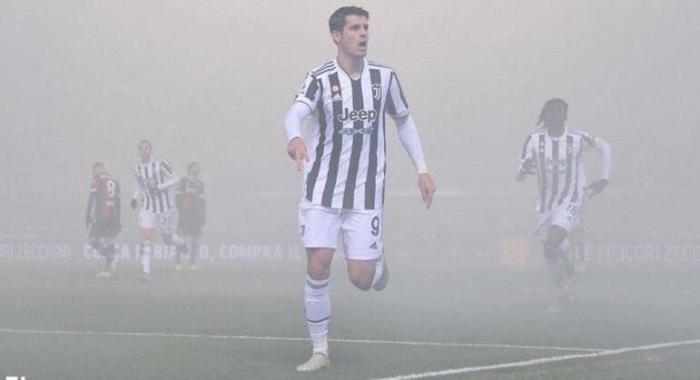 Morata, a Juve com 1 X 0 logo aos 6'