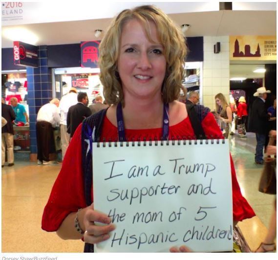 "Eu sou apoiadora do Trump e mãe de cinco crianças hispânicas!"
