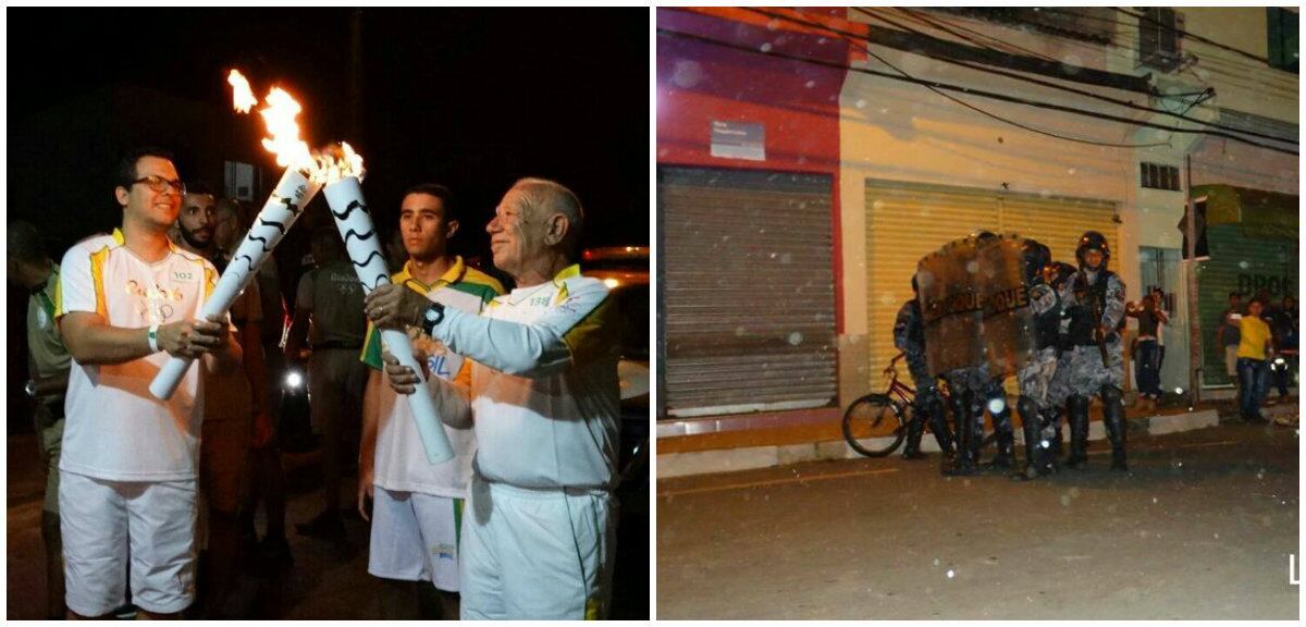 Moradores de Angra protestaram contra mau estado da saúde e foram contidos por Batalhão de Choque