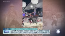 Jovem peão de rodeio é pisoteado por touro durante apresentação em Hortolândia (SP)