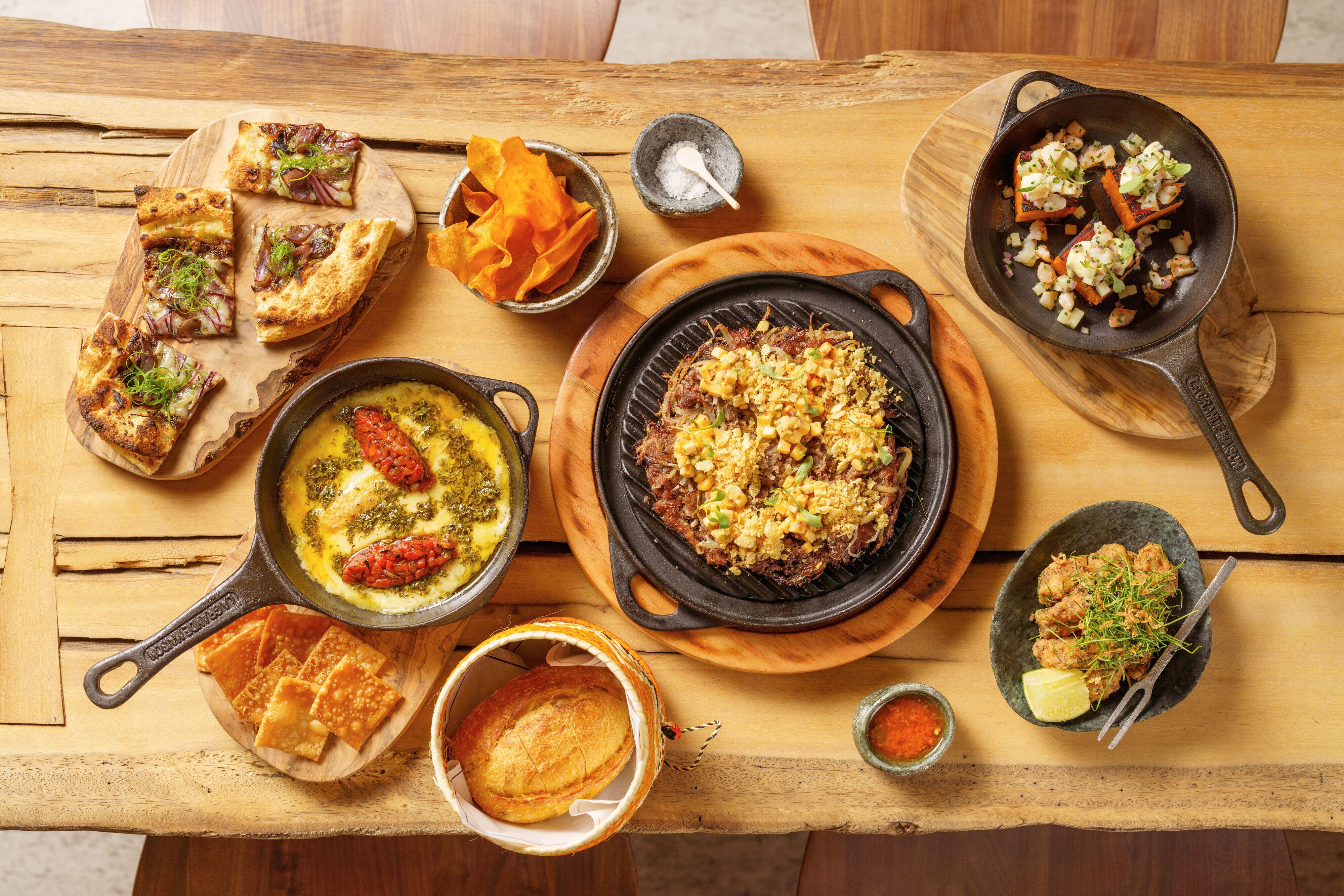 Variedade de pratos do Taraz, do Rosewood, em São Paulo