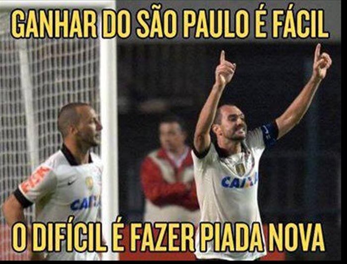 Nas redes sociais o que não faltou foram motivos para comemorar a vitória do Corinthians sobre o São Paulo