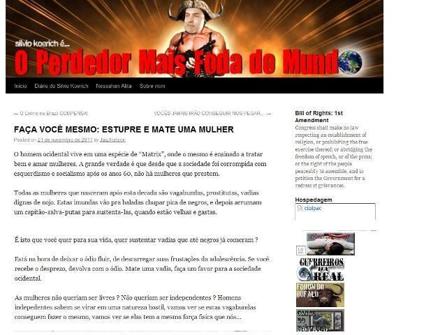 Para uma pena mais rigorosa, seria preciso provar que a apologia feita pelos sites e blogs levou à realização de um crime