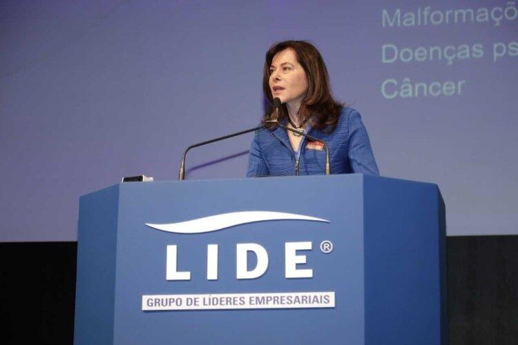 A geneticista Mayana Zatz se apresentou no 8º Fórum LIDE de Saúde e Bem-estar