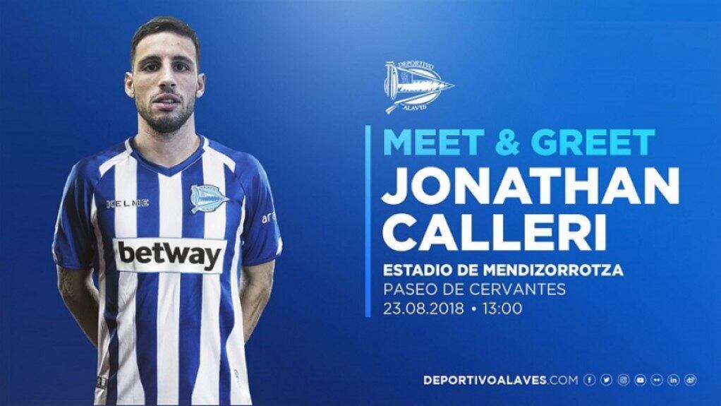 O atacante argentino Jonathan Calleri, de 24 anos, foi anunciado oficialmente pelo Deportivo Alavés, da Espanha. O jogador, que atuou por empréstimo no São Paulo em 2016, será apresentado amanhã durante coletiva de imprensa.

