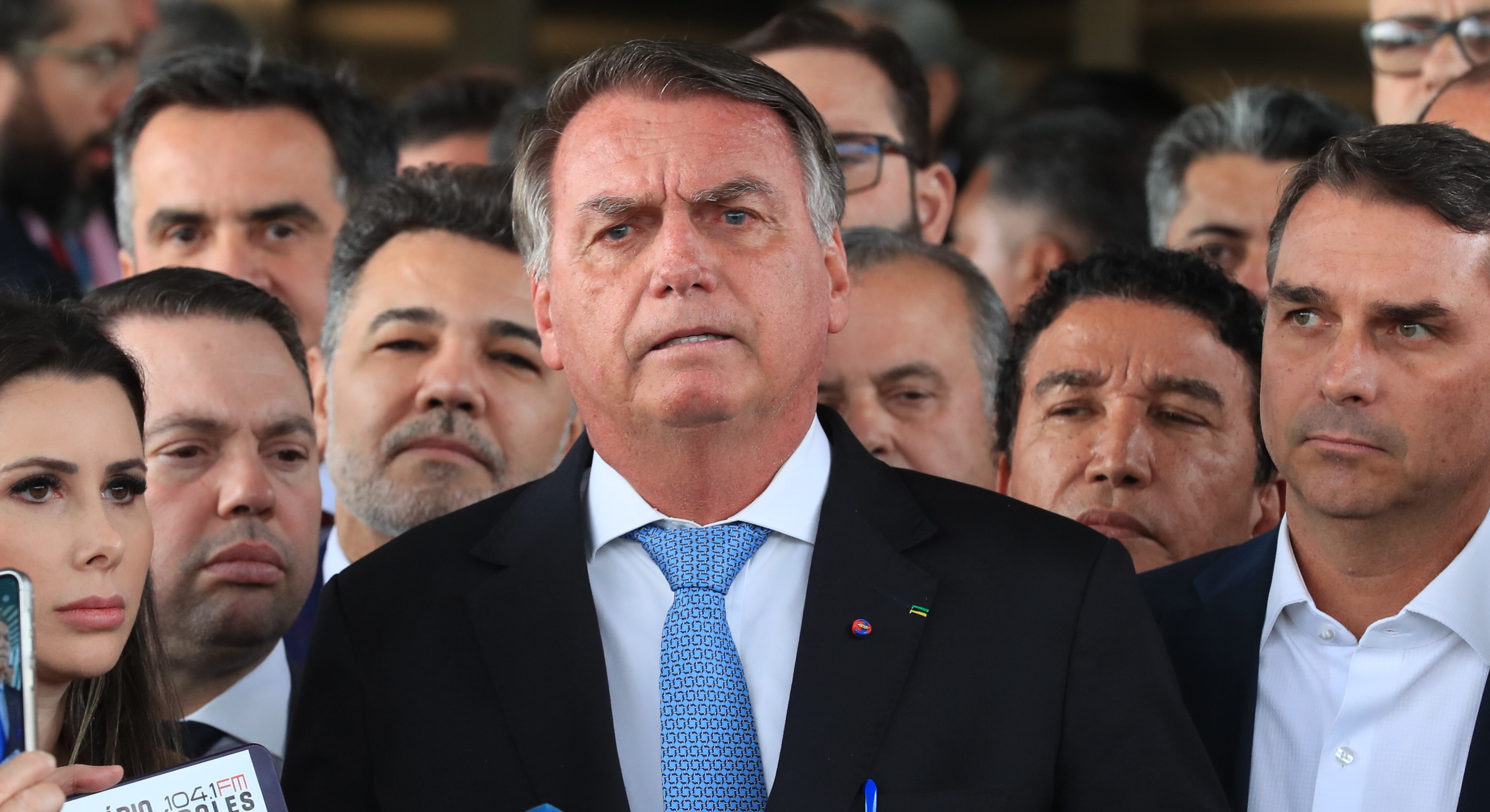 Brasília (DF), 26/03/2025  - Ex-presidente Jair Bolsonaro durante declaração a imprensa após virar Réu no STF. Foto: Lula Marques/Agência Brasil