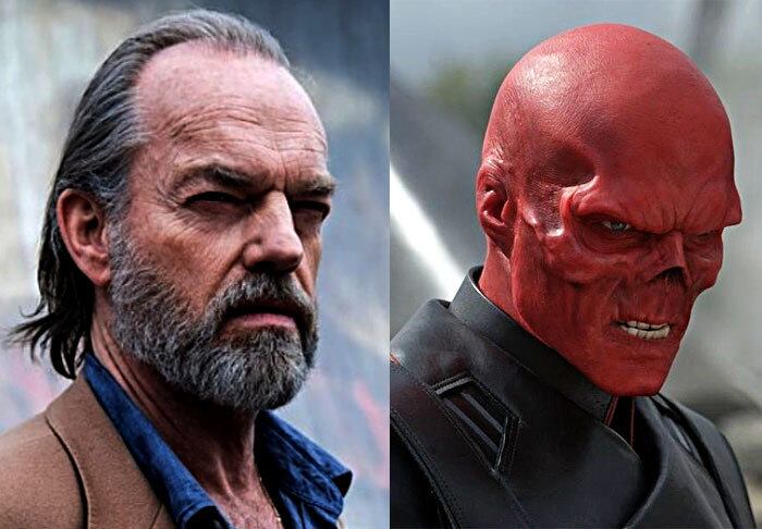 Hugo Weaving/ Caveira Vermelha - Conhecido como o Agente Smith na franquia de sucesso