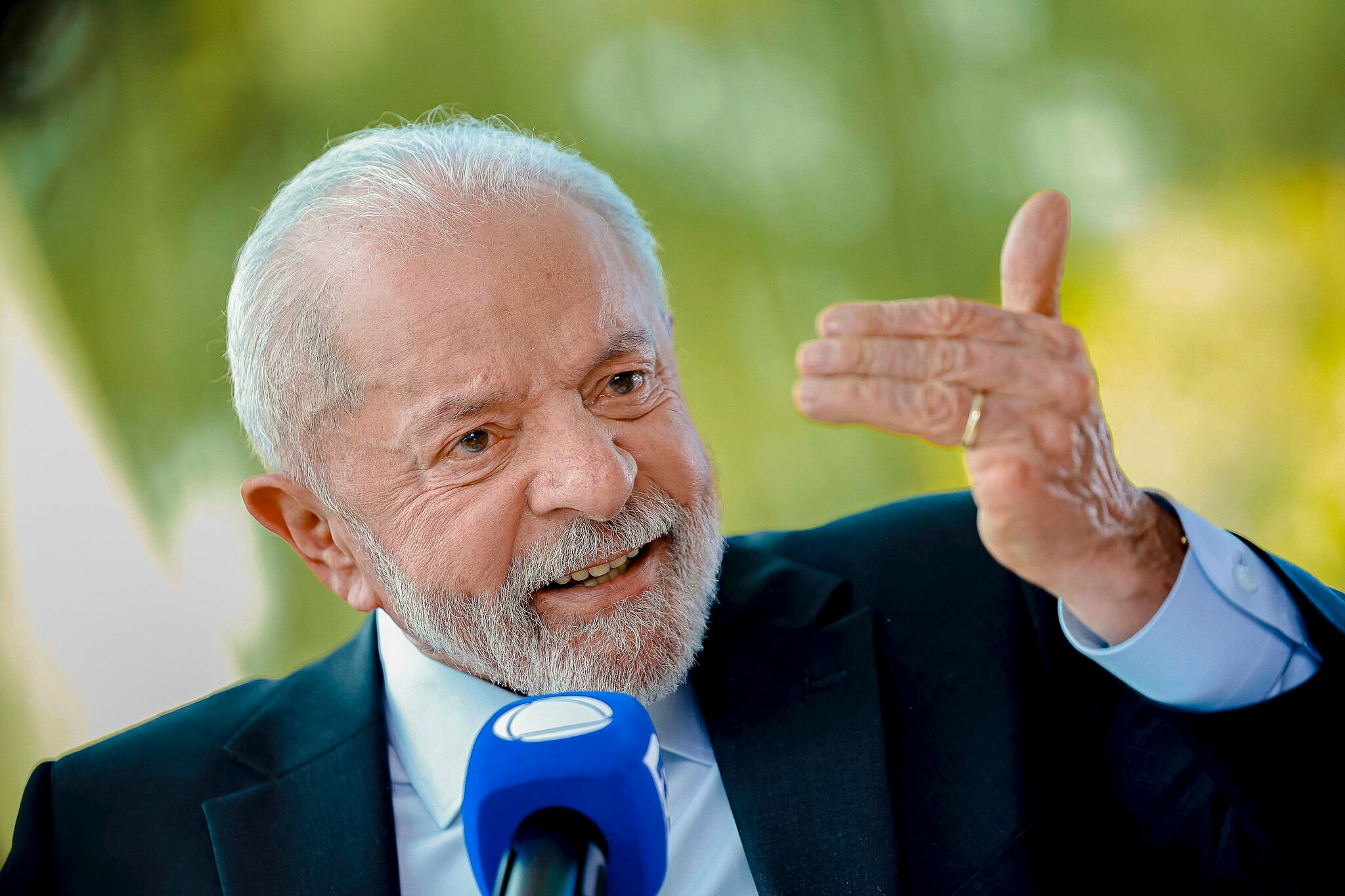 O presidente Luiz Inácio Lula da Silva, durante entrevista à RECORD