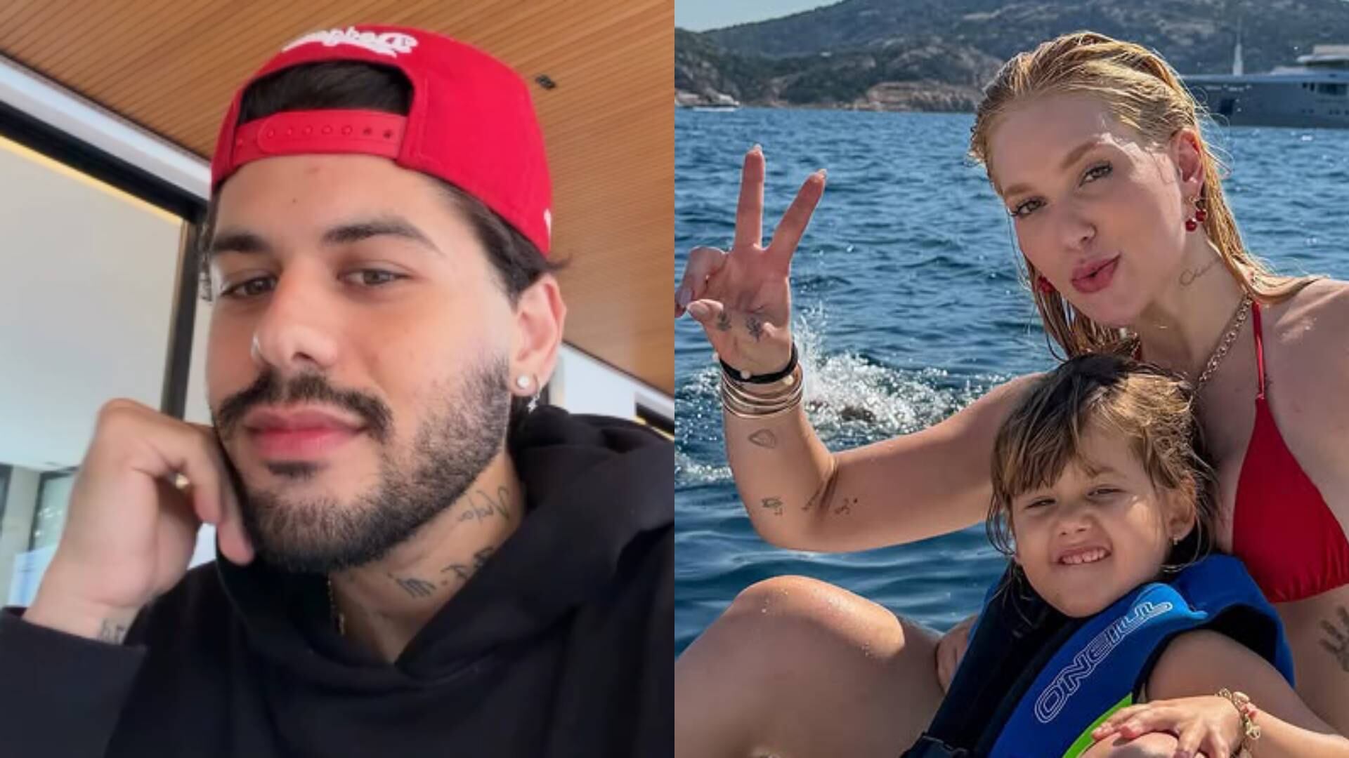 Zé Felipe está com saudades dos filhos, de férias com Virginia Fonseca