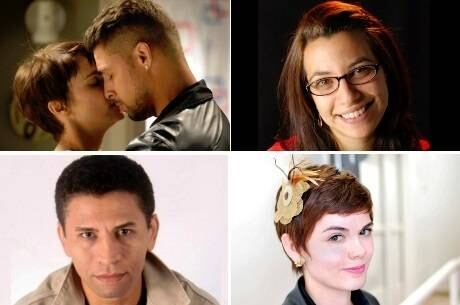 Em sentido horário, a partir do alto: Nina e Jorgito em Avenida Brasil; a telespectadora argentina Romina Mauriz; a fotógrafa brasileira Michelly Ascari, que é assediada sobre o fim da trama; e o pesquisador de telenovela da USP Claudino Mayer