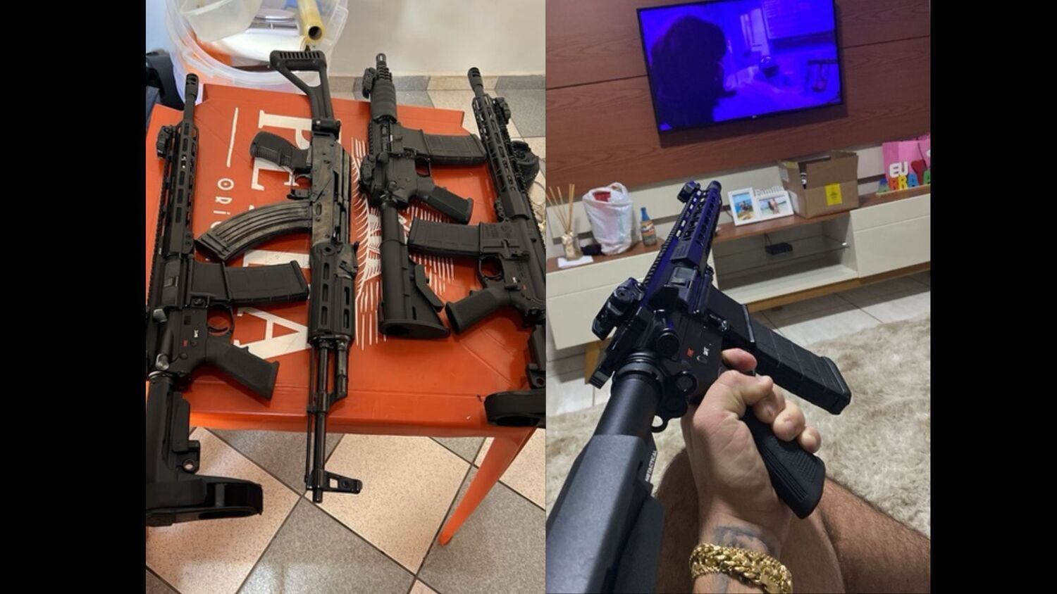 De acordo com o MP-SP, a organização criminosa é conhecida pelo alto poder bélico. Os integrantes ostentam armas de fogo em quantidades impressionantes, principalmente fuzis, provenientes do dinheiro do tráfico de drogas. O Gaeco de Piracicaba encontrou diversas fotografias e mensagens no celular dos criminosos segurando o armamento pesado. Alguns itens são avaliados em até R$ 50 mil. 

