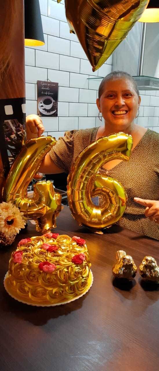 Edinéia no aniversário virtual