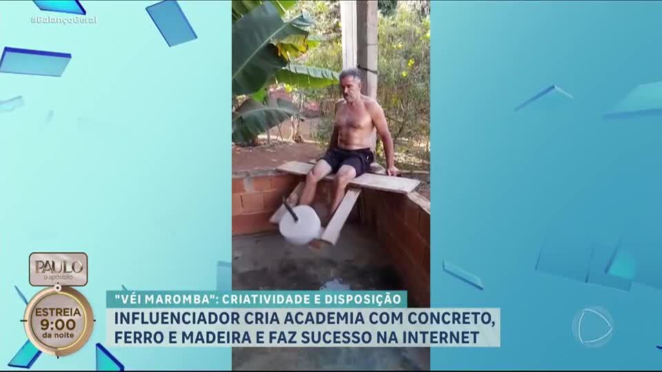 Influenciador constrói academia de concreto, ferro e madeira na própria casa