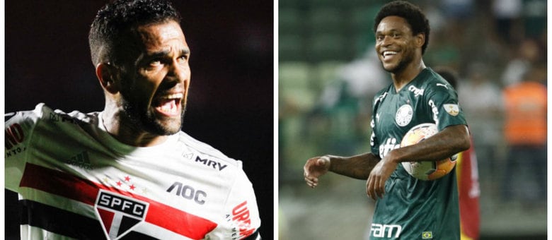Daniel Alves, no São Paulo, e Luiz Adriano, no Palmeiras, têm sido destaques