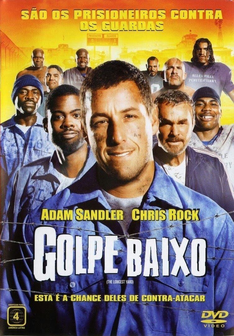 Golpe baixo (2005) - "Paul Crewe é um astro do futebol americano aposentado que, após ser pego dirigindo bêbado, vai para a penitenciária Allenville, uma das prisões mais duras do país. Ao chegar lá, o diretor do presídio pede a Paul que monte um time de prisioneiros para disputar uma partida de futebol americano contra os guardas. Paul convoca Caretaker, um negociante malandro para recrutar os melhores prisioneiros. Eles prometem aos condenados uma possibilidade de vingança em um confronto que vale tudo"