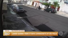 Roubo de caminhonete em plena luz do dia é registrado por câmeras de segurança