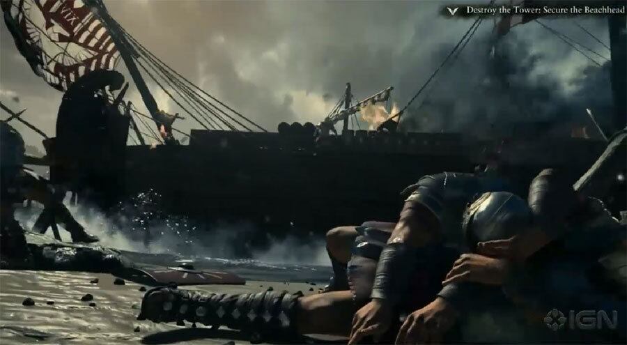 Ryse é um game épico, comespadas, barcos, flechas, fogo, escudos e armaduras