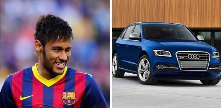 Neymar ganhou do Barcelona um Audi Q5, de R$ 96 mil, e o carrão virou um de seus xodós
