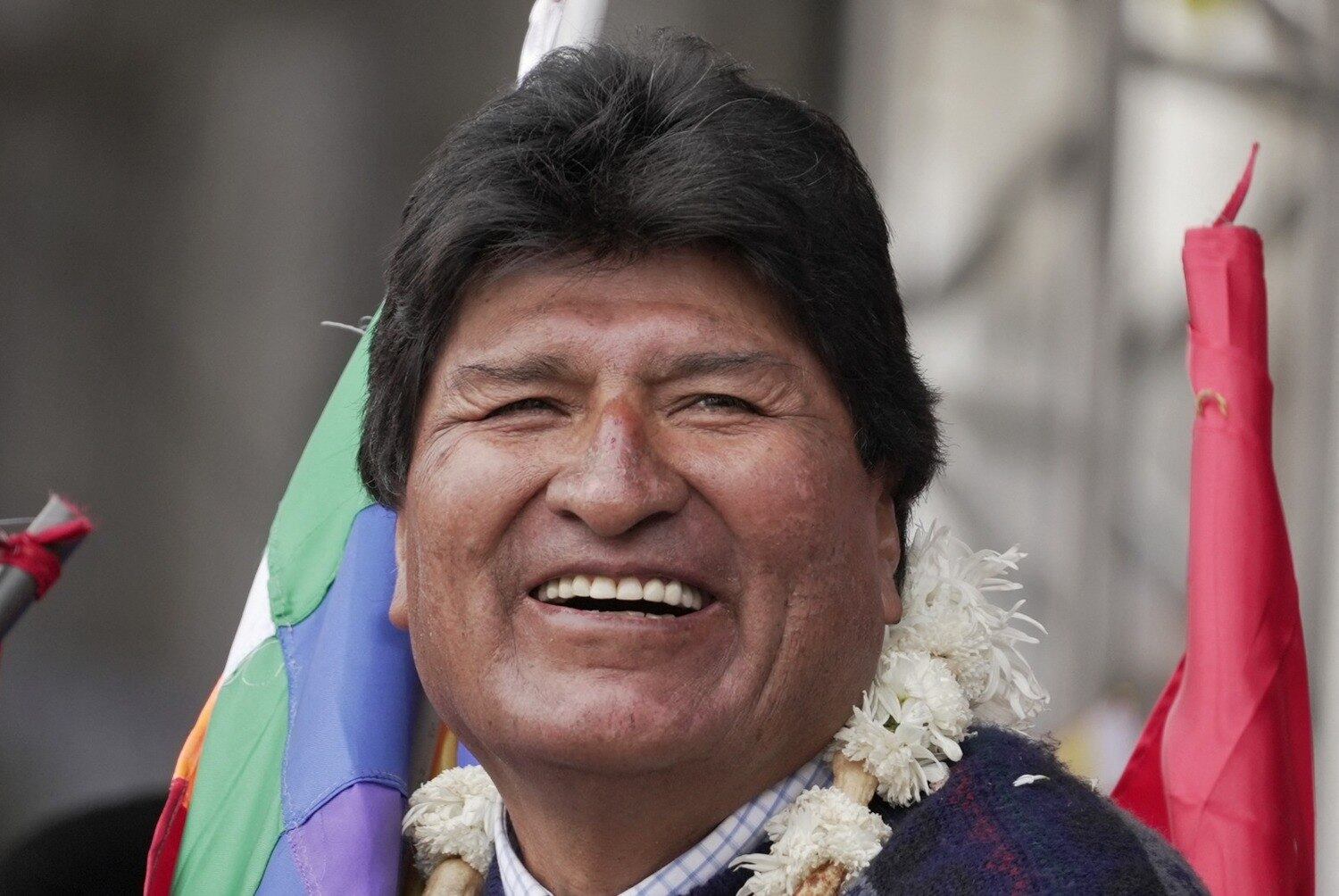 Evo Morales participa de comício