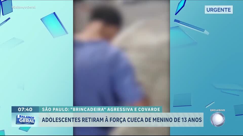 Colegas retiram à força cueca de menino de 13 anos em escola de São Paulo