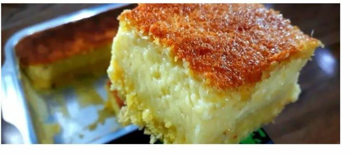 Que Incrível este Bolo de Milho cremoso já com recheio dentro