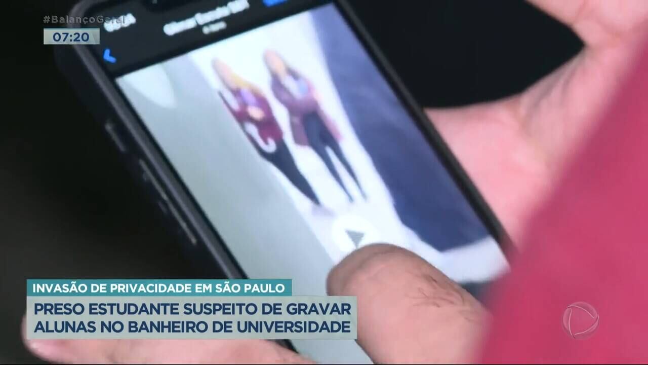 Homem suspeito de gravar estudantes em banheiro de faculdade