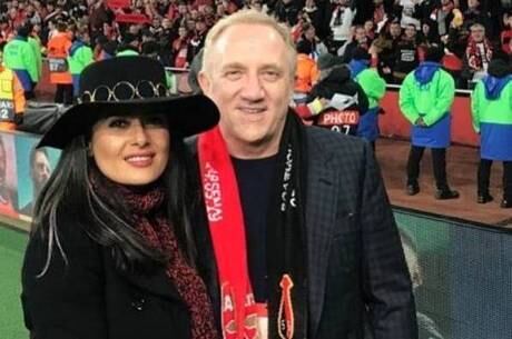 Salma Hayek e o marido Fraçois-Henri Pinault