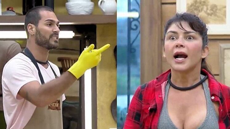 Shay X Nadja

Os afazeres ainda renderiam mais uma briga! Shay chamou a ex-paioleira de individualista e que só sabia cobrar os outros, mas que nunca fazia nada. "Você não faz nada para o coletivo". Nadja revidou, alegando que fazia na hora que quisesse e quando estivesse com vontade, e que ali todos deveriam se movimentar para ajudar. No fim, ela pediu para que o empresário "criasse vergonha na cara".
