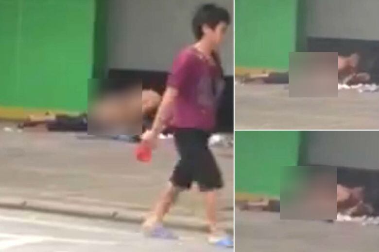 Senhoras, homens indo ou voltando do trabalho, e até crianças passam bem perto do local 