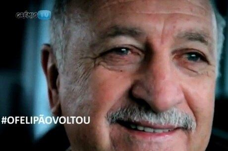 Luiz Felipe Scolari se emocionou na apresentação no Grêmio
