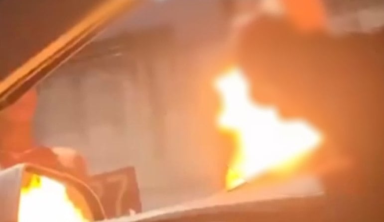 Vídeo flagrou ataque com fogo