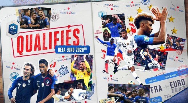França, a comemoração no Twitter oficial de "Les Bleus"