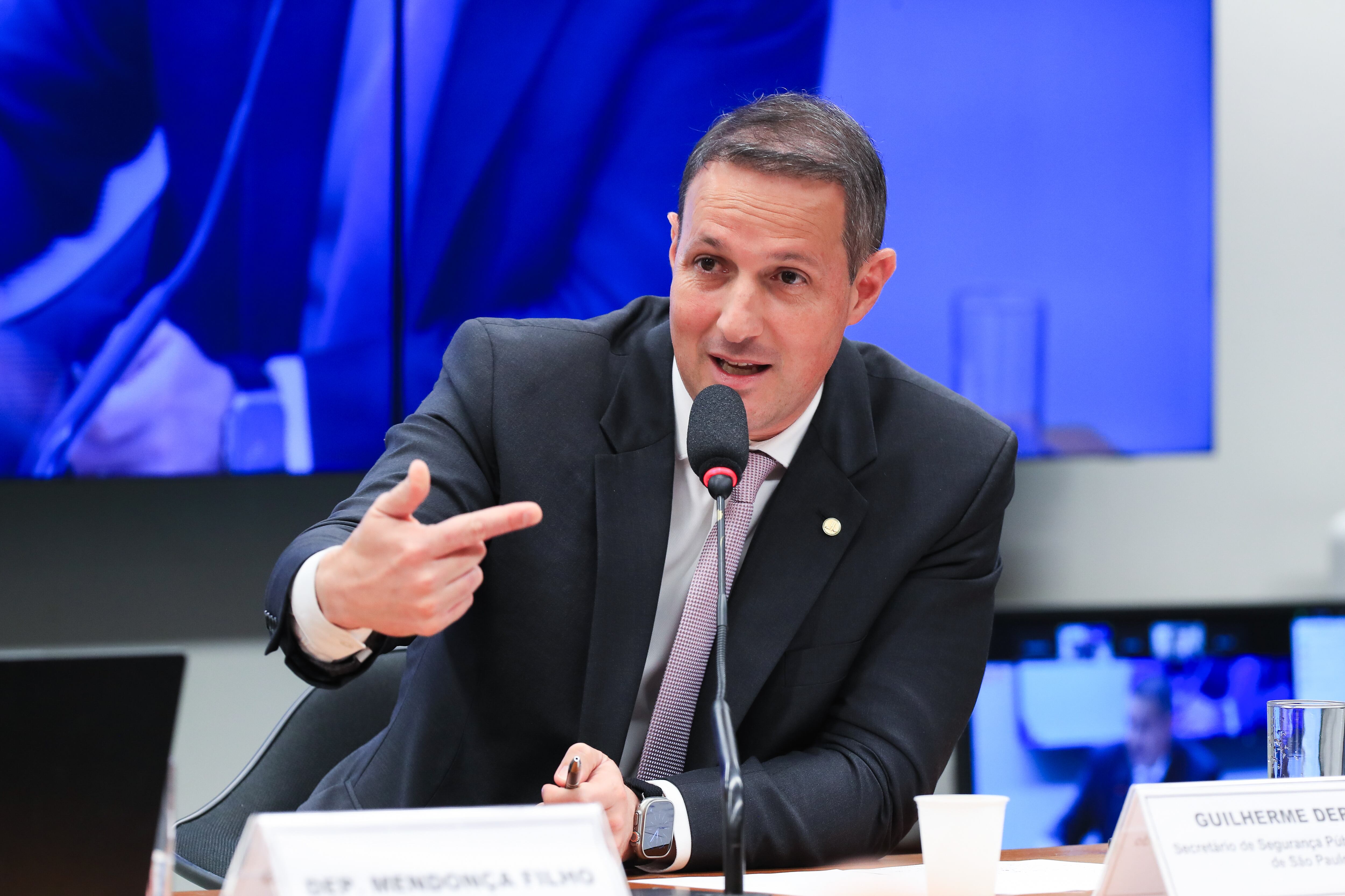 Brasília - 14/10/2025 -  Secretário de Segurança de São Paulo, Guilherme Derrite, debate PEC da Segurança Pública na Câmara Foto: Lula Marques/Agência Brasil.