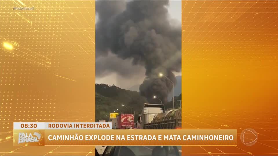 Caminhoneiro morre em explosão de caminhão na BR-376, Paraná