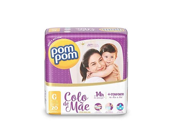 Fralda Colo de Mãe Jumbo
Esta versão da Pom Pom é tamanho G, mantém o bebê sequinho e superconfortável entre os intervalos de troca.

Comprar agora na Amazon