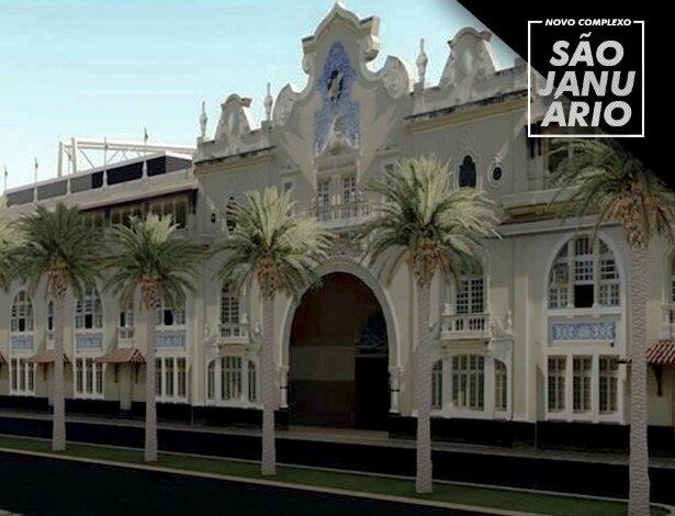 São Januário: A Colina Histórica, que foi construída com o apoio dos próprios vascaínos, pode ser remodelada em breve. A fachada do estádio, no entanto, se manteria conforme é hoje.